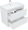 Тумба с раковиной Aquanet Милан 80 цв. белый глянец